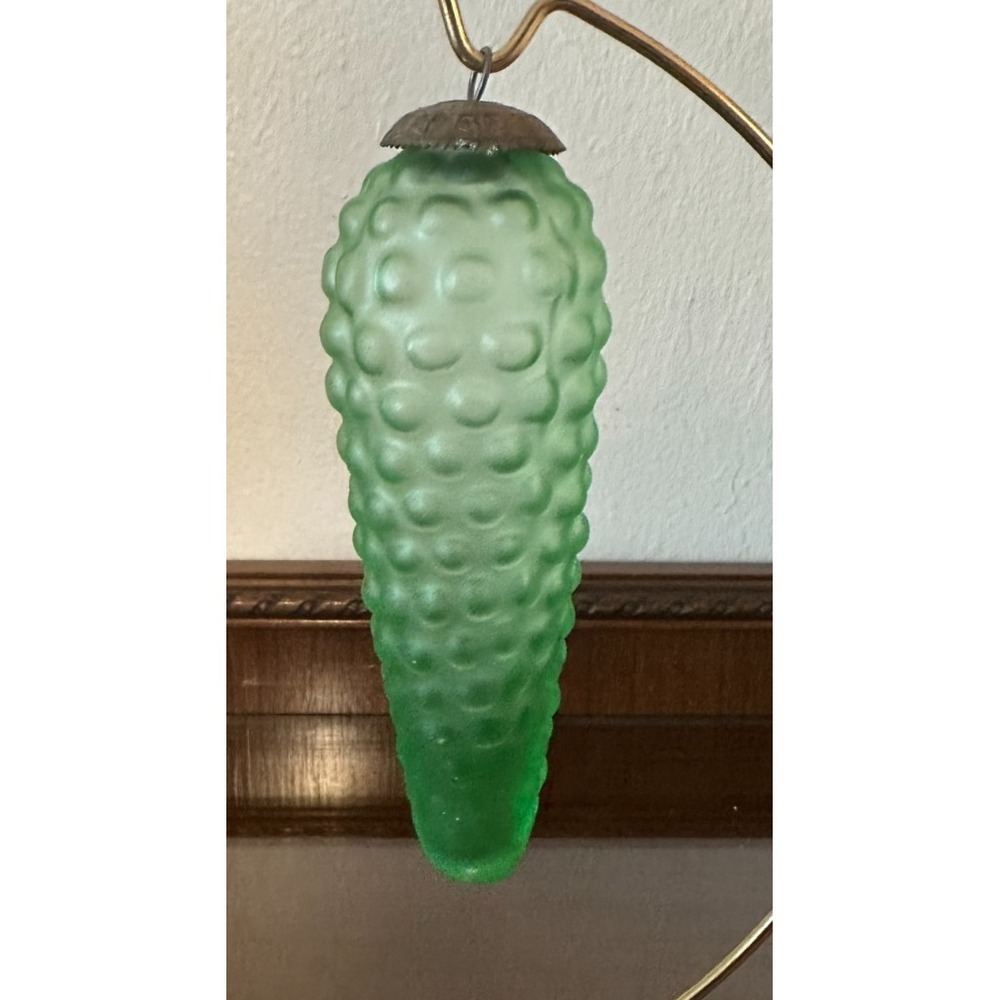 Vintage Midwest Kugel 5'' Green Long‎ Grapes Christmas Ornament